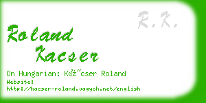 roland kacser business card